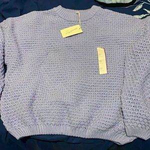 Long sleeve sweater color light purple
